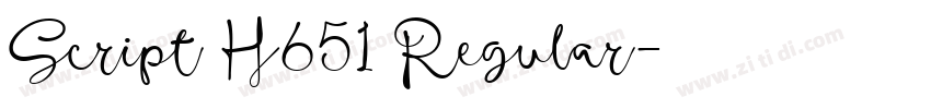 Script H651 Regular字体转换 Script H651 Regular字体转换